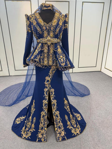 Karakou Bridal Teal Blue