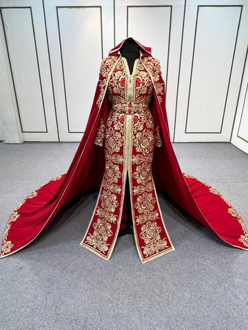 SH MROF959RA CAFTAN AVEC LONGUE CAPE