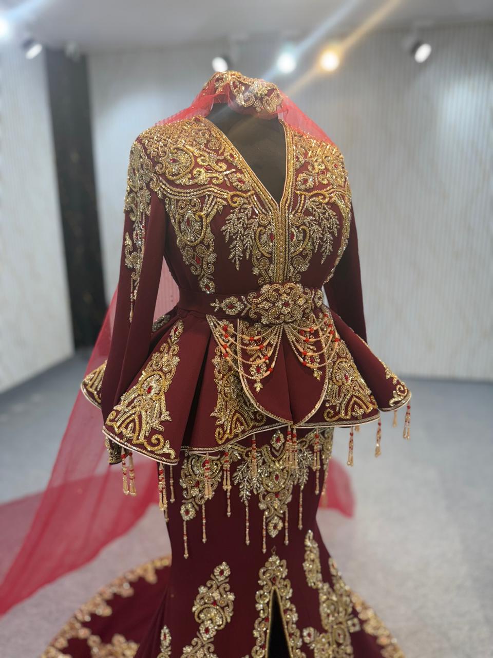 Mraf8801 Bridal Karakou with Mermaid Dress