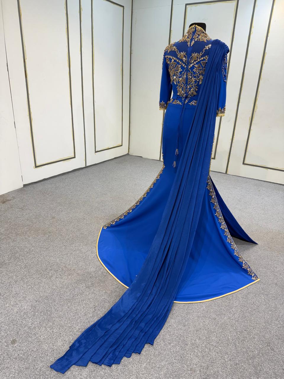 MRAF8499 Draped Mermaid Dress