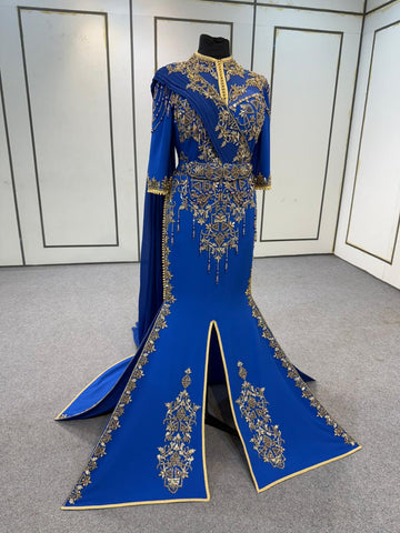 MRAF8499 Draped Mermaid Dress