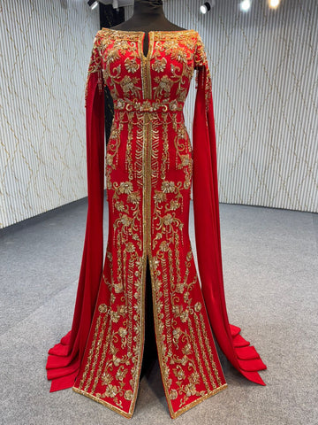 Mraf8935 Caftan with Long Sleeves