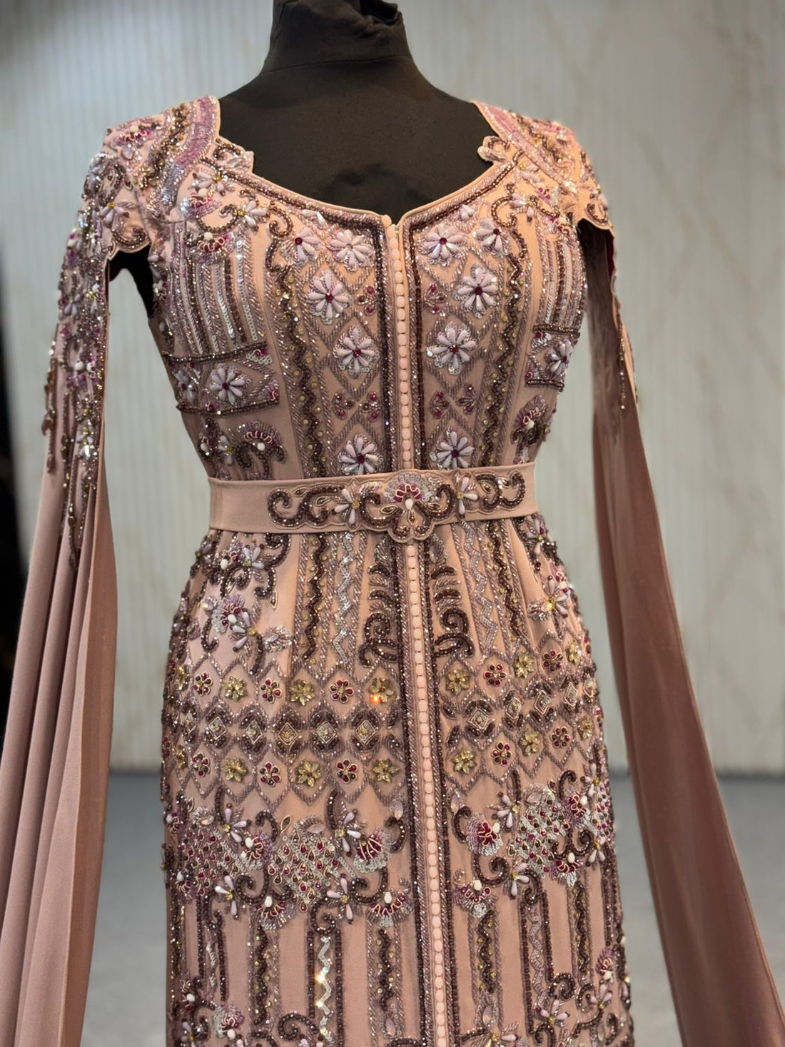 Mraa8975 Caftan with Longue Sleeves
