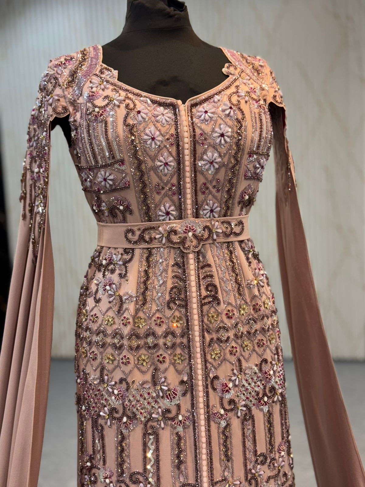 Mraa8975 Caftan with Longue Sleeves